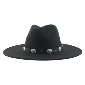 Mütsid Müts Fedora Mütsid Naistele Panama Lai Nokk 9,5 cm Suur Suurus Vöö Casual Luxury Ametlik Meeste Mütsid Must, Khaki Sombreros De Mujer 0