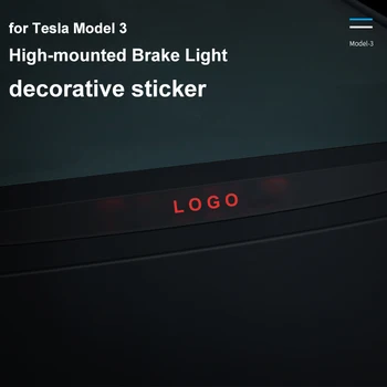 Näiteks Tesla Model 3 Y Auto Kõrge positsiooni Piduri Tuli Kleebised PC Materjalist süsinikkiust Ühes Tükis Tagumine Esiklaas Paksenenud Kleebis