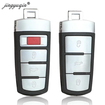 jingyuqin 10tk/palju Auto Auto Smart key Shell Kaart VW Magotan Passat CC Võtmeta Sisenemise Fob Juhul, 3/4 Nupud