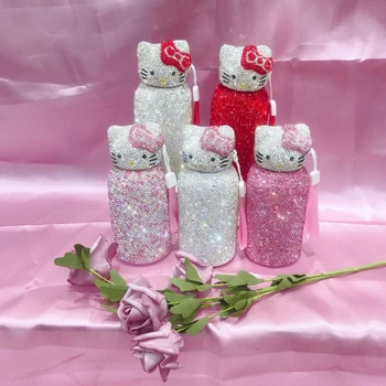 Kawaii Luksus Hello Kitty Teemant-Varjatud Vaakum Cup 304 Roostevabast Terasest Armas Hello Kitty Jää-Hoida Isoleeritud Kruus Tüdruk Kingitus 0