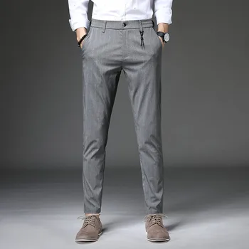 2023 Kevad Sügis Mens Korea Vabaaja Ülikond, Pükste Meeste Slim Fit Äri Must Hall Classic Püksid Mees Triibulised Püksid Streetwear