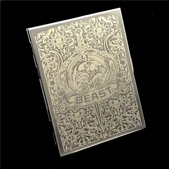 Alalinong Codex Gigas Roostevabast Terasest Portsigar Ultra Õhuke Metallist, Universaalne, Sigaret Box Juhe Kujundamist Suitsetamine Metsaline