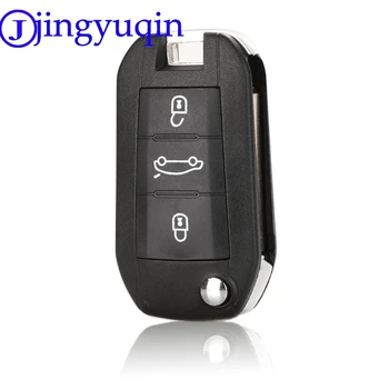 jingyuqin 3 Nööpi Originaal Auto Võti Peugeot 208 308 508 3008 5008 Lihvimata Tera Kest Remote Key Juhul Katta Fob 0
