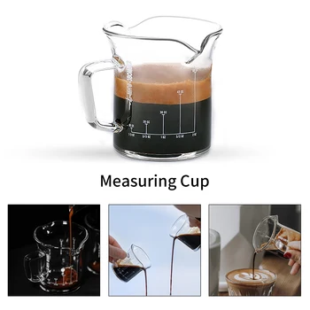 MHW-3BOMBER Topelt Spouts Espresso Mõõte-Tass Käepide Shot Klaas Kohvi Tassi Vedelikku Raske Prillid Koju, Köök Accessorie