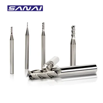 SANAI 3 Flöödid End Mill Alumiinium HRC 55° Volframkarbiid-Terasest Milling Cutter 1 mm kuni 20 mm CNC Treipingi Mehaaniline lõikeriistaks