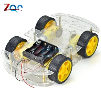 Smart Auto Kit 4WD Tark Robot Auto Šassii Komplektid Kiirus Kodeerija ja Aku Karp Arduino Diy Kit Robot Kit Arduino Diy