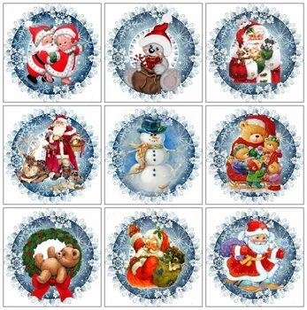 HUACAN 5D Diamond Maali Täis Square Uute tulijate Jõulud Diamond Tikandid Mosaiik Santa Claus Kive Pilte Kunst