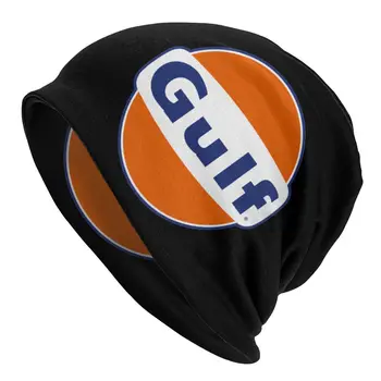 Gulf Oil Kapoti Mütsid 80-ndate Retro Gaasi-Bensiini Logo Auto Motorsport Kootud Müts Street Skullies Beanies Müts Soe Termilise Elastne Kork