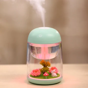 Mini Kaasaskantav Udu Niisutaja Läbipaistev Mikro-maastiku Õhu Niisutaja Spray Õhu Puhastaja Hajuti koos LED-Tuled Koju