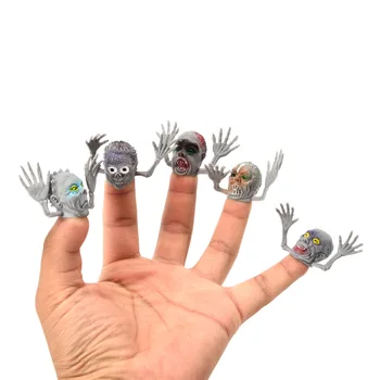 6tk Väike Koletis Sõrme Nukud Mänguasi Mini Vaimu Pea Zombie Räägib Lugu, Nukud Käsi PVC Mänguasjad Pool Halloween Kingitused Lapsele 0