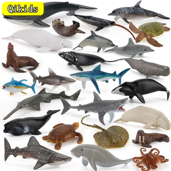41 Stiilid Mini Mereloomade Mudelid Hai, Delfiin Kilpkonn, Kala Mudel Marine World Animal Cognition Haridus Mänguasi Lastele Kingitus