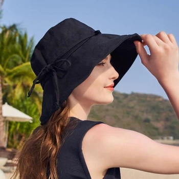 uus puuvillane Beach Vibu Mütsid Naiste Müts Naiste Lady Kopp Müts müts summer naine Anti-UV-Panama Suvel Päike ühise Põllumajanduspoliitika Viseira 0