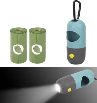Lagunev Koera Kaka Kotid Dispenser Väljas Kantavad Lemmiklooma Prügikast Kotid LED Light ja Eco-sõbralik Jäätmete Kott Dispenser puhastusvahendid