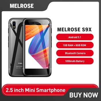 Melrose S9X Ultra-slim Mini 3G WCDMA Nutitelefoni Android 5.1 2.5 Tolline 1G RAM 8GB ROM Quad Core Kaamera, WiFi, Mini Mobiiltelefonides