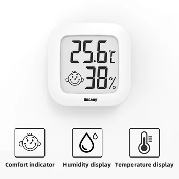 Mini Digitaalne LCD Termomeeter Hygrometer Sise-Tuba Elektrooniline Temperatuuri-Niiskuse Mõõtja Anduri Näidik ilmajaamas Kodu