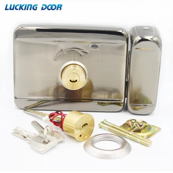 DC12V Kanne Elektrooniline Ukse Lukk Anti-varguse Elektrilised Rim Lock Metallist Uks, Värav, elektriline lukk smart ukse lukk 0
