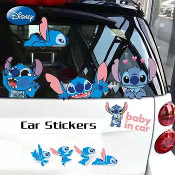 Disney Stitch Anime Arvandmed Kawaii Õmblema Auto Kleebised DIY Auto Akna Kleebised Taga Esiklaas Kleebised Decor Auto Kleepsud Mänguasjad