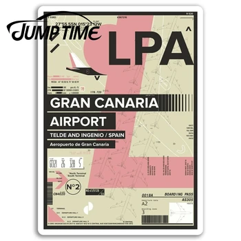 Hüpata Aega LPA Gran Canaria Airport Vinüül Kleebised Hispaania Reisi Kaitseraua Kleebis Kleebised Veekindel Auto Tarvikud