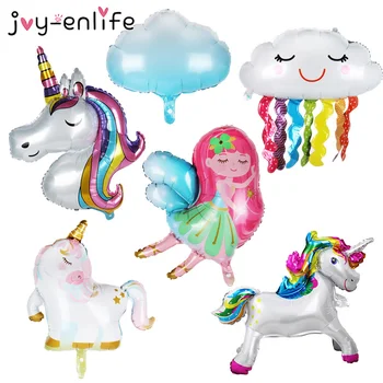 1tk Rainbow Unicorn Pilv Foolium Õhupallid, Ükssarvik Teema Poole Kaunistamiseks Beebi Dušš Kids Sünnipäeva Õhupalli Globos