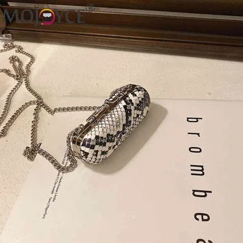 Naiste Huulepulk Huulepulk õlakott Retro Madu Prindi Rahakott kvaliteetsest PU Nahk Mini Messenger Bag Vintage Mood Stiil