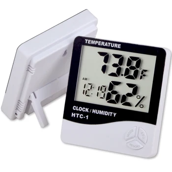 Sokke Pookimine LCD Digitaalne Termomeeter Hygrometer Temperatuur Niiskus Tester ilmajaamas Kell Ripsmete Pikendamine Meik Tööriist