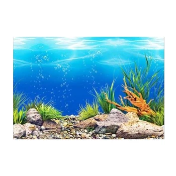 Mere Korallid Akvaariumi Tausta Veealuse Plakat Kala Tank Seina Decor Kleebis 0