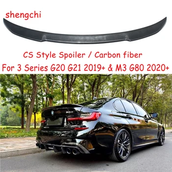 CS Stiilis Carbon Fiber Rear Boot Pagasiruumi Tiivad Spoiler BMW 3 Seeria G20 & M3 G80 2019 2020 2021 2022 M340i