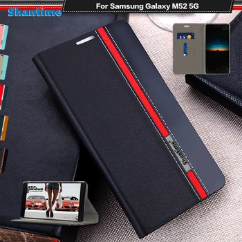 Luksus PU Leather Case For Samsung Galaxy M52 5G Flip Case For Samsung Galaxy M52 5G Telefoni Juhul Pehme TPU Silikoon tagakaas