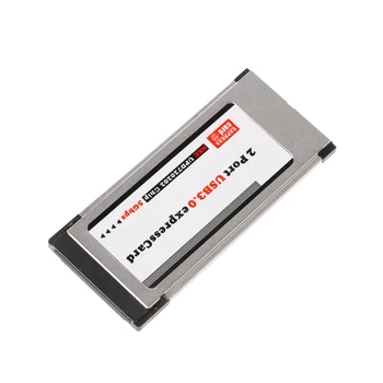 PCI-E PCI Express 2-Port USB 3.0 34 mm Expresscard Kaardi Adapter Converter 
