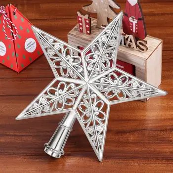 20CM Christmas Tree Top Star Lohkus Välja Christmas Tree Top Sparkle Star Glitter Jõulupuu Torukübar jõulukaunistused