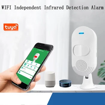 Tuya WIFI Sõltumatu Infrapuna Tuvastuse Alarm Pir Liikumisanduri Andur Home Security Tööd Alexa