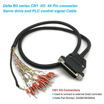 Delta CN1 I/O 44 Pin SC50 Pin Pistik Servo Sõita ja PLC Kontroll-Signaali Kaabel ASDBCNDS0044 ASD-KUI-SC5020 jaoks B2 A2 Juht