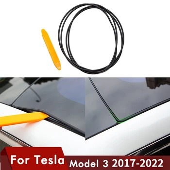 Näiteks Tesla Model 3 Auto tuulemüra Vähendamise Komplekt Vaikne tihendikomplekt Model3 Auto Tarvikud Katuseakna klaasi tihendi riba kolm Uut 2022
