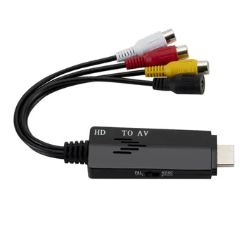 Mini HDMI-ühilduvate, Et Av-Kaabel, HDMI Converter-ühilduv AV Adapter USB-Laadimine Video Converter 1080P HD Kaamera HDTV