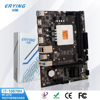 ERYING Gaming PC Emaplaadi koos Pardal CPU Kit i7 10870H i7-10870H SRK3Y(NR ES), 2.2 GHz 8Cores 16Threads Mainboard