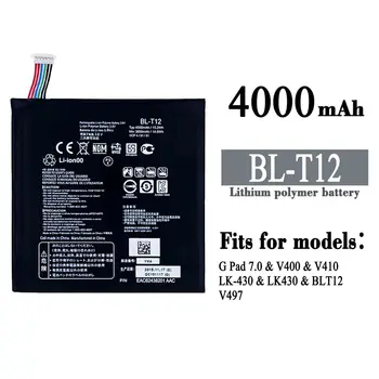 BL-T12 100% Orginaal Kvaliteetne Asendamine Aku LG G Pad 7.0 V400 V410 V497 BLT12 4000mAh Mobiiltelefoni Viimane Patareid