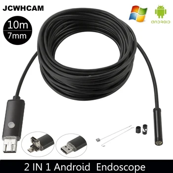 JCWHCAM 7MM USB Endoscope Android Kaamera 2M/5M/10M Madu Toru, Toru Veekindel Telefon PC Endoskop Kontrolli Borescope Mini Kaamera