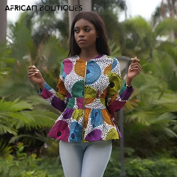 Mõõdus Naiste Mantel Pikad Varrukad Pikad Varrukad Ruffle Naiste Top Office 2021 aasta Sügisel Värvi Ring Aafrika Fashion Särk