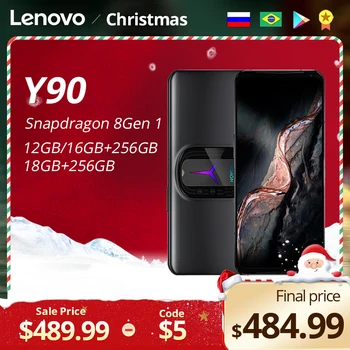 Lenovo LEGION Y90 Mäng telefon 12GB/16GB/18GB+256GB/640GB Snapdragon 8Gen 1 144 Hz Ekraani Dual-mootor õhkjahutusega mobiiltelefoni
