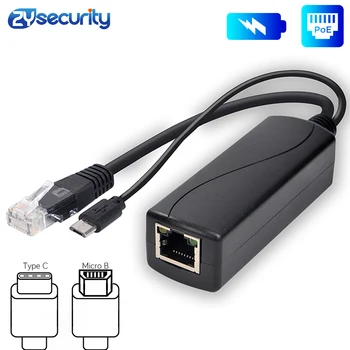 1.5 KV Anti-Interferentsi Aktiivne POE adapter Power Over Ethernet 48V 5V 2.4 Micro-USB ja TÜÜP-C POE Splitter for Vaarika Pi