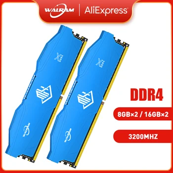 WALRAM memoria ram DDR4 RAM 8GB ARVUTI Desktop Mälu 2X8GB 16GB 3200mhz DIMM koos Heatsink High Performance Memoria Ram Ddr4 1.35 V
