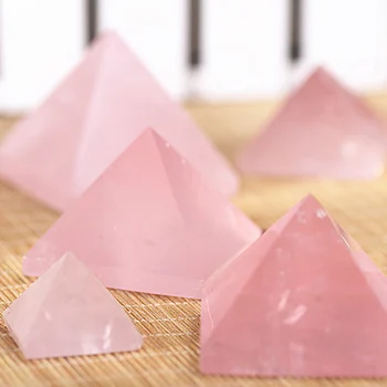 1tk 20-40mm Naturaalne Roosa Kvarts Püramiid Kivi Crystal Feng Shui Tervendav Isendite