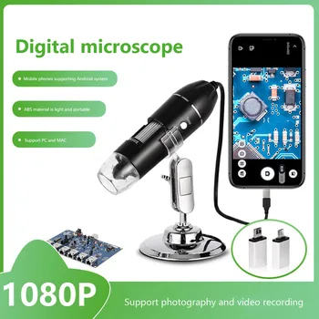 3in1 Tüüp-C USB 1600X Digital Microscope Kaamera Kaasaskantava Elektroonilise Mikroskoobi Jootmist LED Luup mobiiltelefoni Remont
