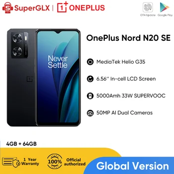 Globaalne Versioon OnePlus Nord N20 SE Nutitelefoni 4GB 64GB 33W SUPERVOOC Eest 5000mAh Aku 50MP AI Dual Camera 6.56