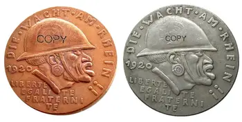 Saksamaa 1920 Vask/Hõbetatud Mälestusmünte Must Häbi Medal Haruldane Eksemplar Mündi 0