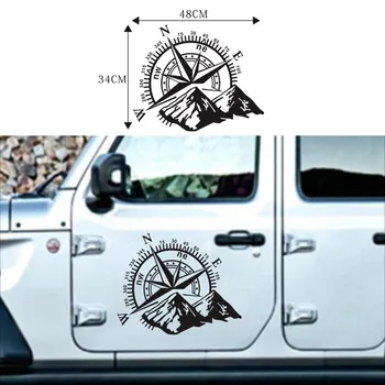 Kompass murdmaa-graafika, auto kleebis DIY ehted modelleerimine rv caravan kapuuts vinüül vedaja veoauto ukse-akna tarvikud