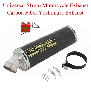 51mm Universaalne Yoshimura Mootorratta Heitgaaside Tõsta Kohta KTM 390 MT10 R25 S1000RR PCX125 Muudetud Moto Põgeneda Full Carbon Fiber