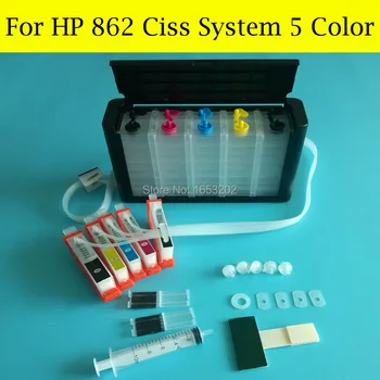 5 Värv/Set HP862 Ciss Süsteemi HP Photosmart Premium C309A C309G C310A C410D C6388 D5468 Printer Koos KAAR Kiip