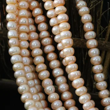 Mood looduslikku magevee kultiveeritud pärl oranž arvelauaga majake lahtise helmed 9-10mm ilu kingitus diy Kõrge hinne ehted 15inch B1388