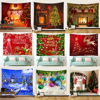 Jõulud Tapestry Pidulik Decor Kodus elutuba, Magamistuba Taust Aed Plakateid Väljaspool Suured Seina Riputamise Ranna Rätik
